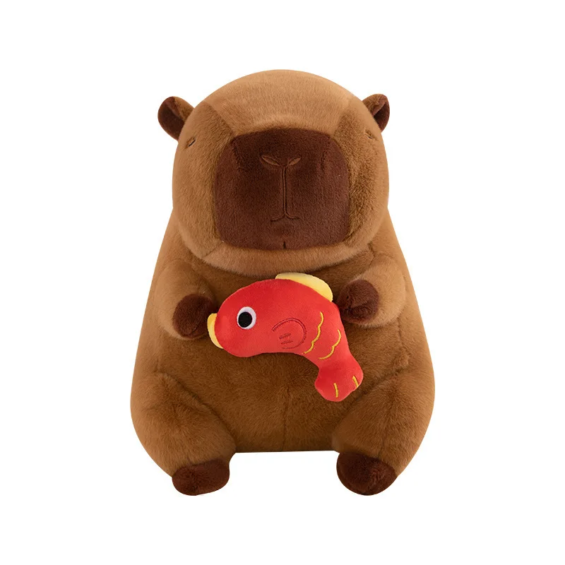 Kawaii Capybara Knuffel Schattige Koi Vis Gevulde Pop voor Kinderen Verjaardagscadeau Zacht Knuffeldier Speelgoed voor Kinderen en Verzamelaars