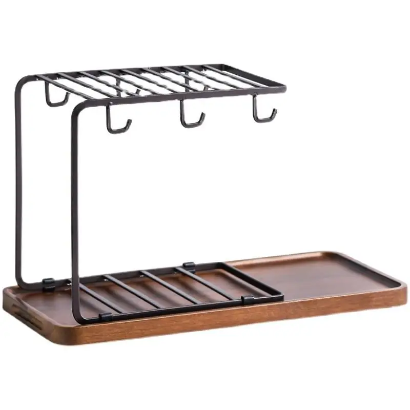 Household full hall living room hanging shelf creative upside down rack glass cup water cup holder drain rack r porcelain glass