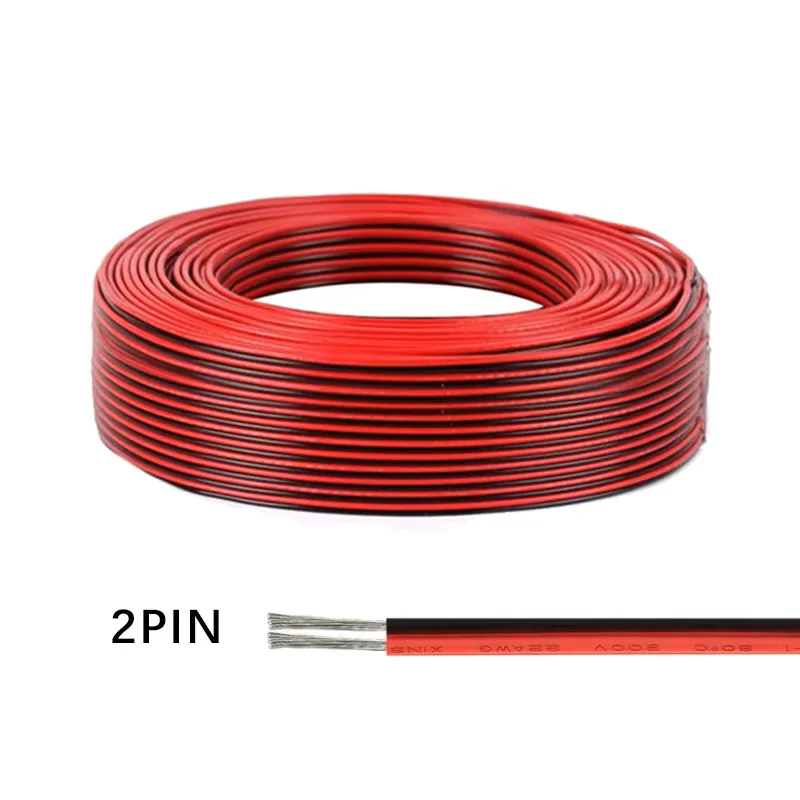 LED Strip Wire 18 20 22 AWG 2/3/4/5/6pin 5-24V Extension Electric Cable For WS2812B 5050 RGB RGBWW LED Lights Car Speakers Auto