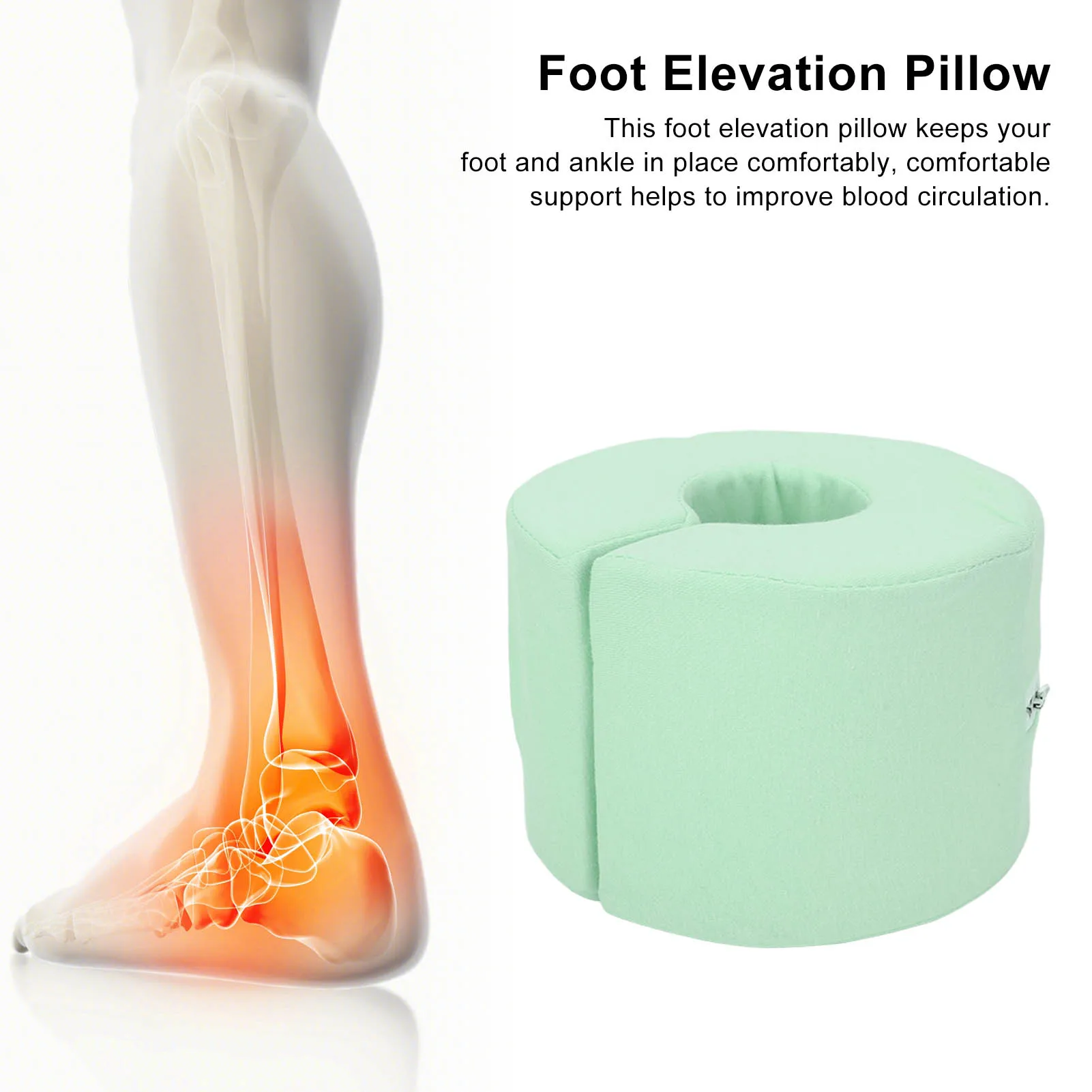 Foot Elevation Pillow Pain Pressure Relief Promote Recovery Detachable Washable Cover Ankle Heel Elevator for Foot Ankle
