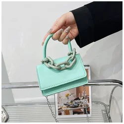 2024 Fashion Temperament Women's Bag Korean Version Winter Trendy chain small square crossbody Bag Casual One Shoulder Handbag