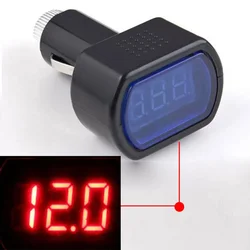 Cyfrowy wyświetlacz LED zapalniczki napięcie Volt miernik miernik Monitor DC 12V 24V dla Auto akumulator samochodowy wskaźnik woltomierza