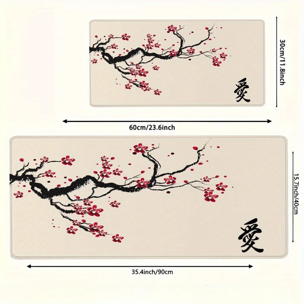 

Sakura Tree rubber mouse pad, with its anti-slip base, floral design and letter art, is a perfect accessory for PC gaming desks