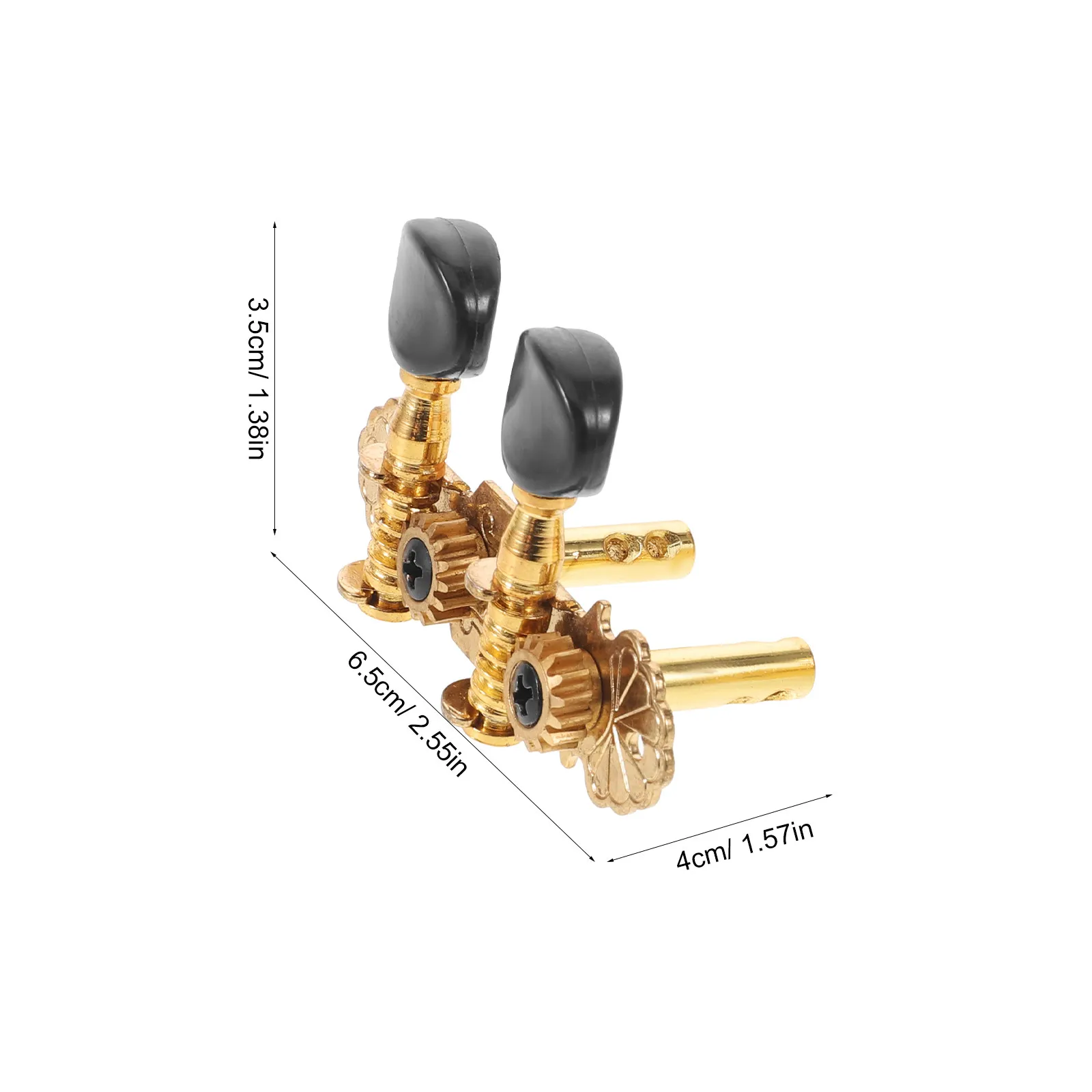 1Set Ukulele Tuning Pegs Brass Vintage Style Dual Hole Mount Classical Guitar Tuners Smooth Accurate Acoustic Guitar String view 5