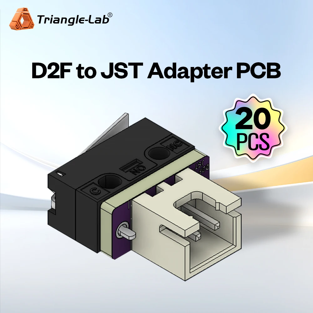 

Trianglelab 20 PCS D2F to JST adapter PCB easy to integrate mechanical switches into projects such as 3D printers or electronics