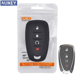 For Chevrolet Camaro Cruze Malibu Sonic Impala Volt 2016-2018 Silicone Remote Key Case Fob Shell Cover Skin Holder 4 Button