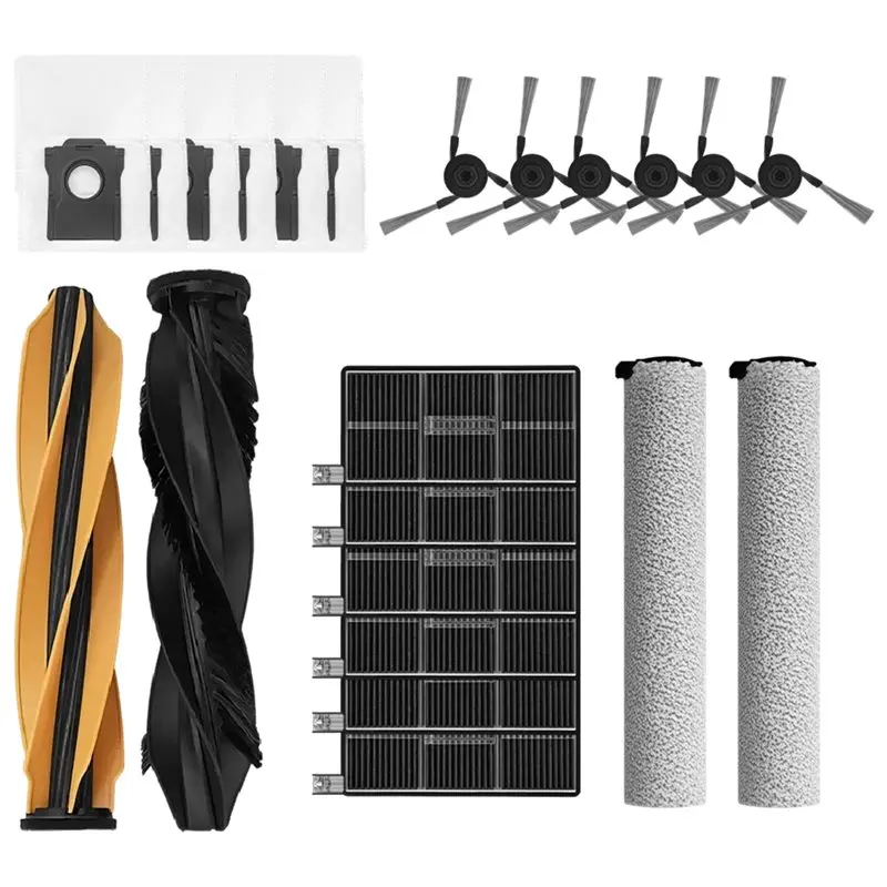 

Комплект запчастей A02V-21PCS для робота-пылесоса Dreame Mova Z60 Pro / Z60 Ultra: основная и боковые щетки, ролик, насадка для влажной уборки, мешок для пыли, HEPA-фильтр