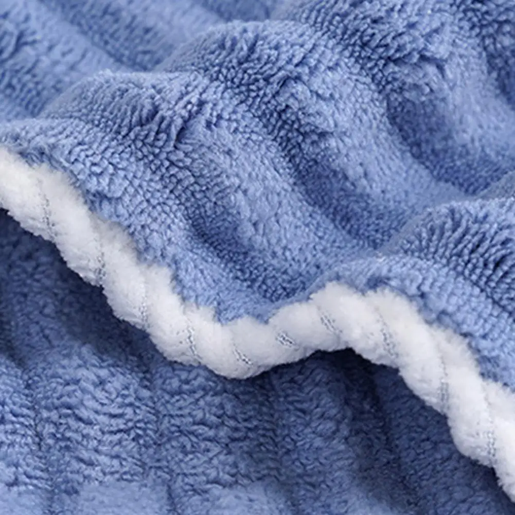 Soft Skin-friendly Towel Set Coral Velvet Towel Set 3pcs Absorbent Bath Towel Set Coral Velvet Shower Wrap Hair Drying Hat Soft