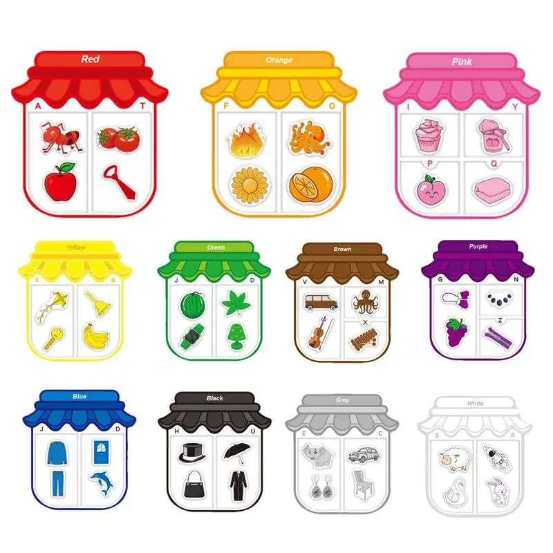 

Magnetic Color Sorting Set For Fridge Magnetic Montessori-Inspired Color Sorting Set Multifunctional Creative Early Development