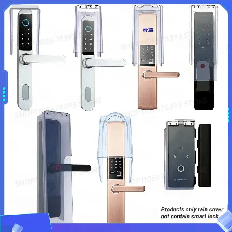 for Smart Door Lock Waterproof Cover Fingerprint Lock Outdoor Flip Cover Rainproof Transparent Plastic Protective Case