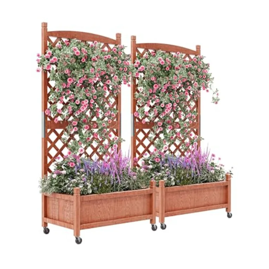 Solid Wood Construction Delivers Stable Support, Ideal Dimension Fits Patio and Backyard for Daily Plant Cultivation