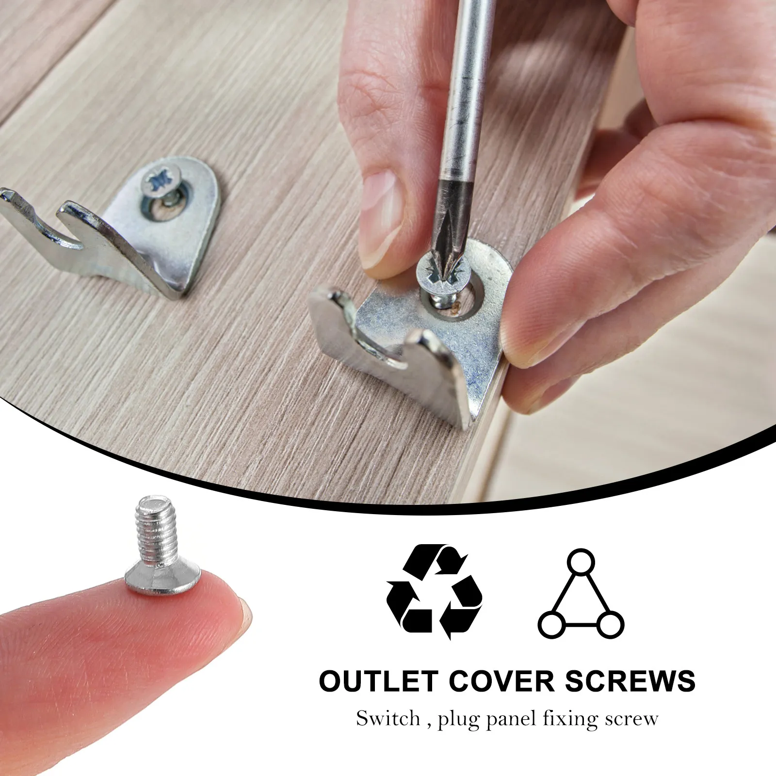 600Pcs Switch Cover Screws Threaded Countersunk Wall Plate Outlet Screws Durable Parts Milled Slot Screw Accessory