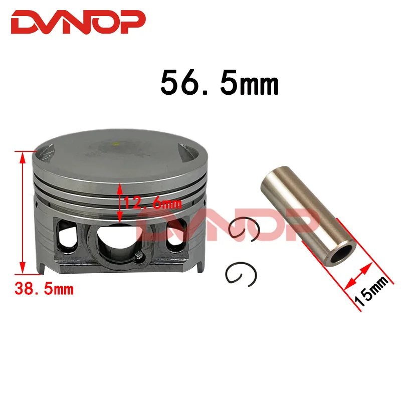 Motorcycle 56.5 mm Piston Pin 15 mm Ring 1.0*1.0*2.0 mm Set For Honda CG125 CG 125 Euro 2 Spare Parts