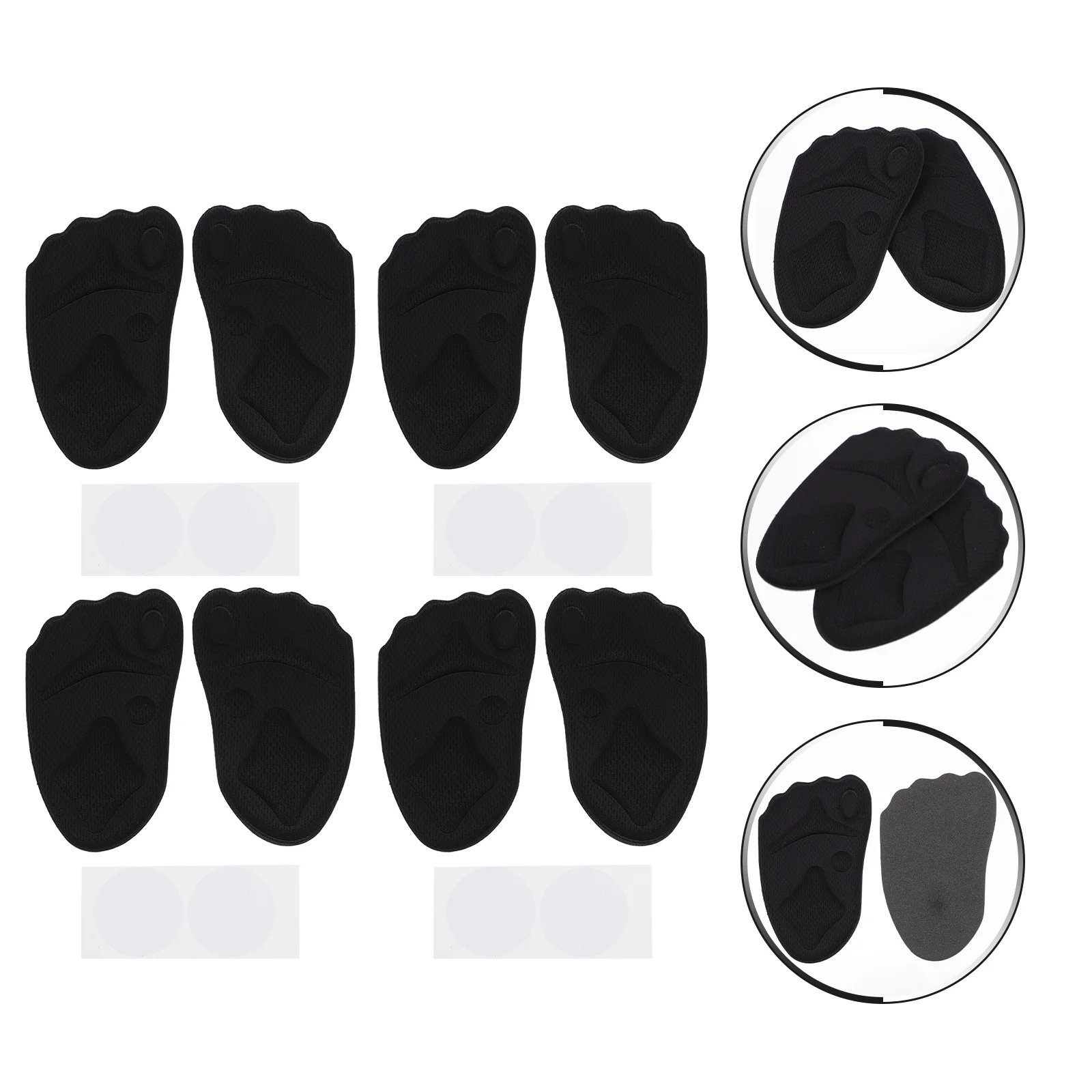 

8 Pcs Breathable Sponge Forefoot Pad Women's Heeled Loafers Chair Pads Legs Double Sided Tape Anti-friction Practical