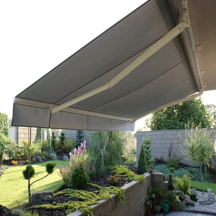 gy-Retractable Window Awning Canopy Aluminium Sunshade Waterproof Outdoor Shade Manual Retractable Door With Aluminum Alloy