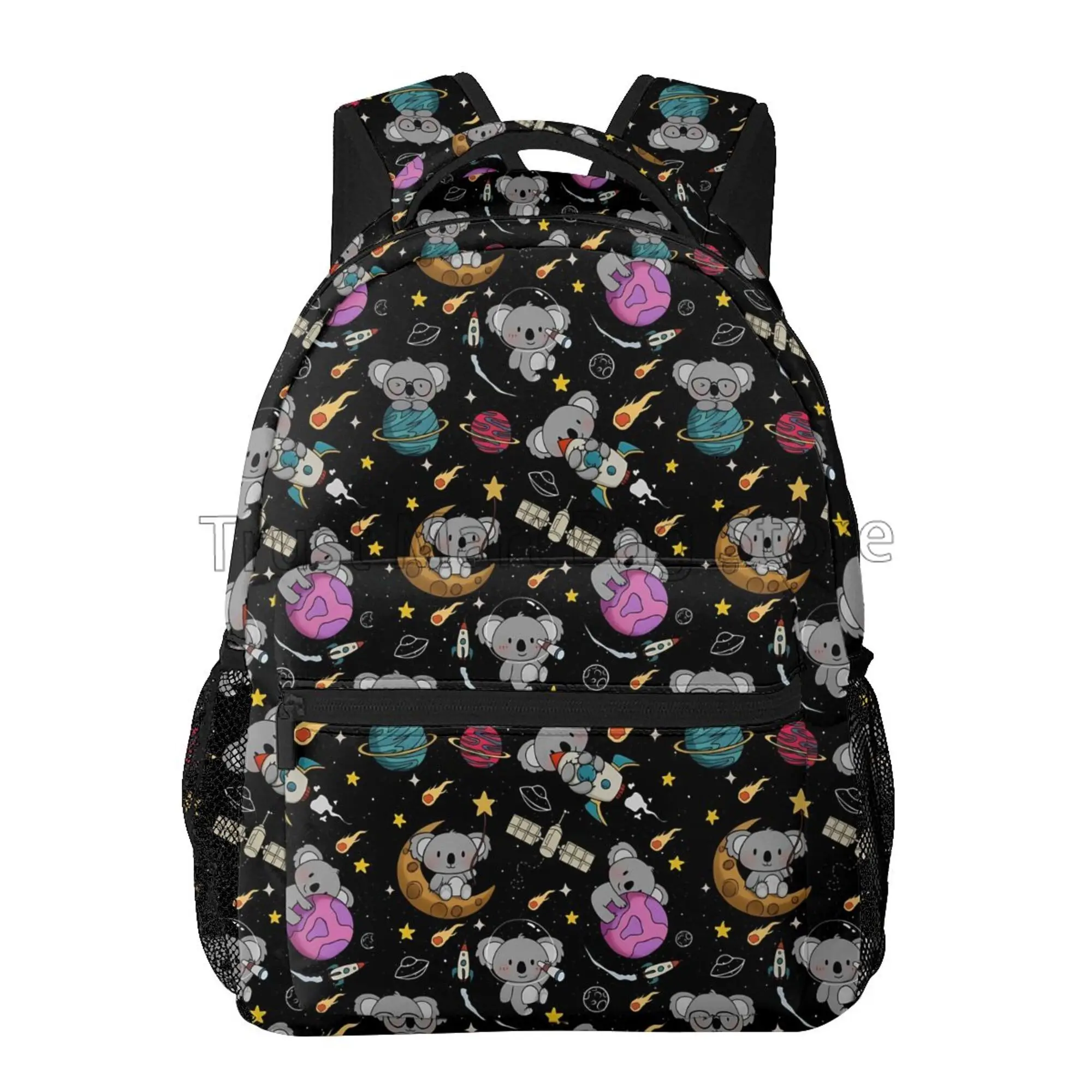 Cute Space Koalas Travel Backpack for Boys Girls College Bookbags Durable Casual Lightweight Daypack for School Hiking Camping