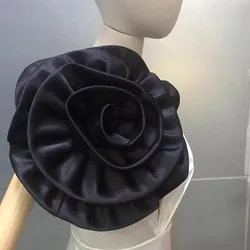 Women's Elegant Designer White Black Red Satin Flower Female Vintage Photography Formal Dress Performance Party Glove R2208