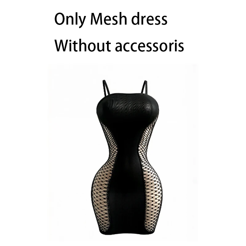 Women Summer Beach Cover Up Hollow Out Beachwear Bodycon Dress Without Underwear Sheer Mesh Fishnet Music festival Swimsuit image 4