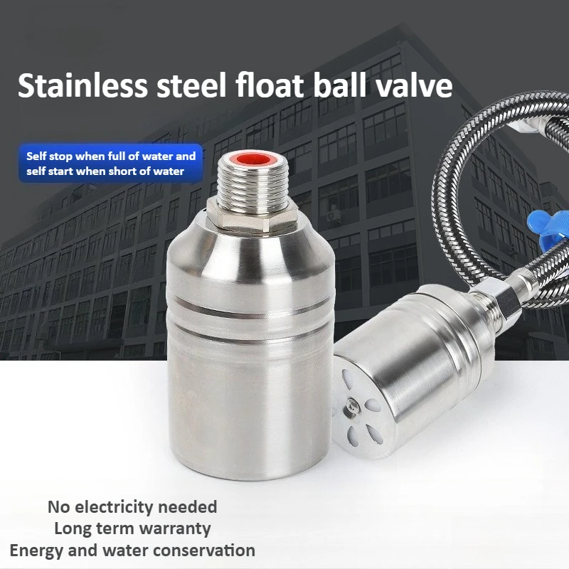 304 Stainless Steel Float Ball Valve Water Level Control 1/2 