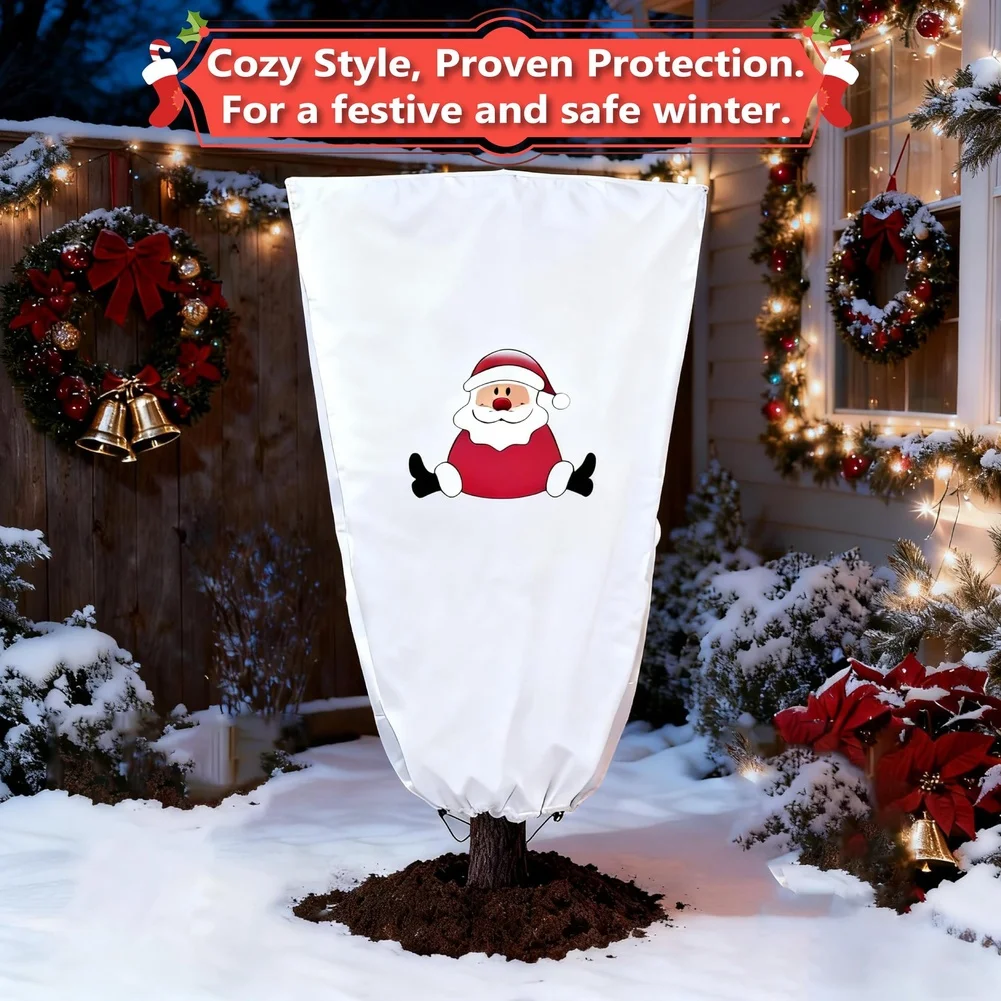 Plant Protection Cover Nonwoven Plant Frost Protection Cover Winter Cold Proof Bag Christmas Tree Protective Cover Storage Bag