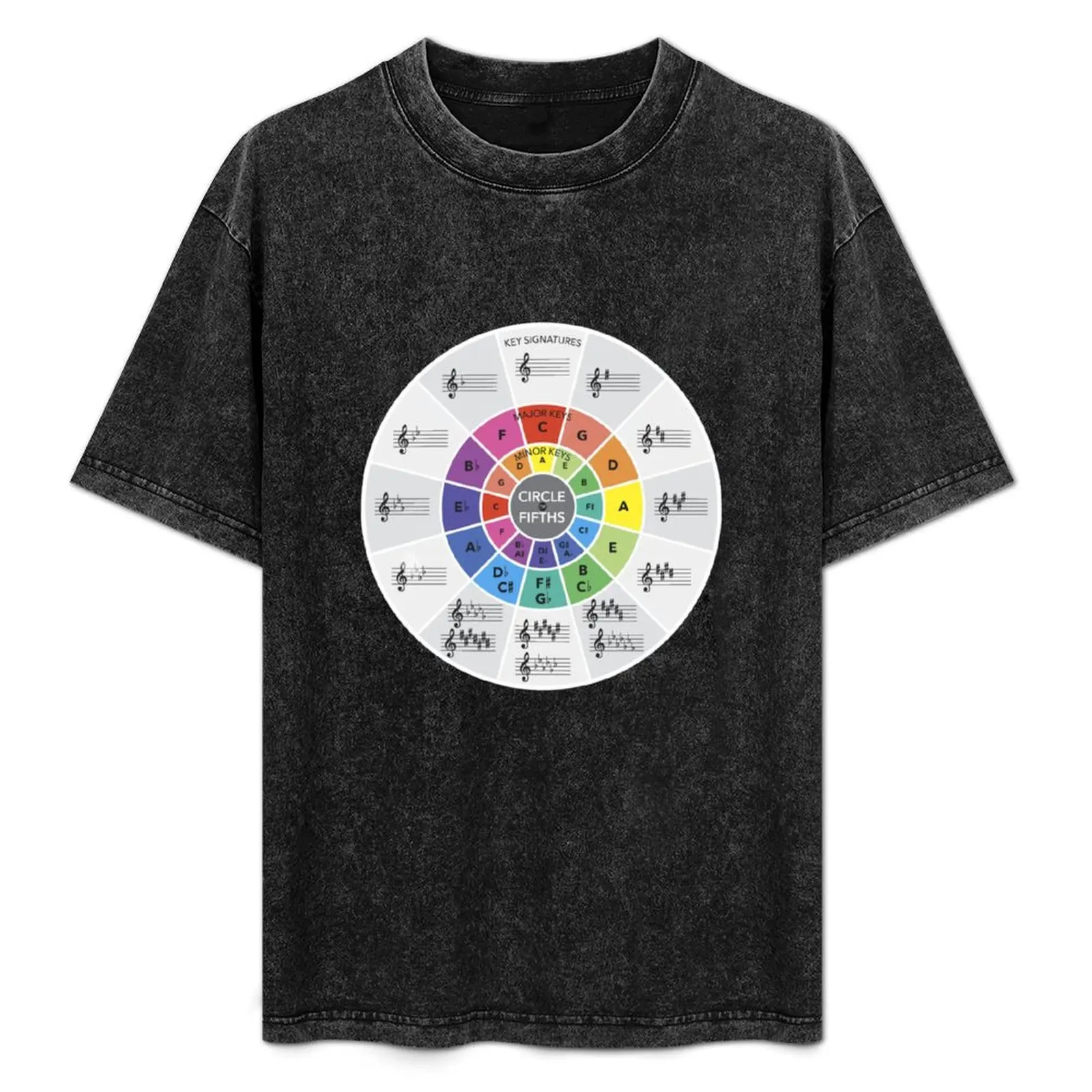 

Circle Of The Fifths - Music Theory T-Shirt man clothes designer shirts baggy shirts t shirts for men cotton