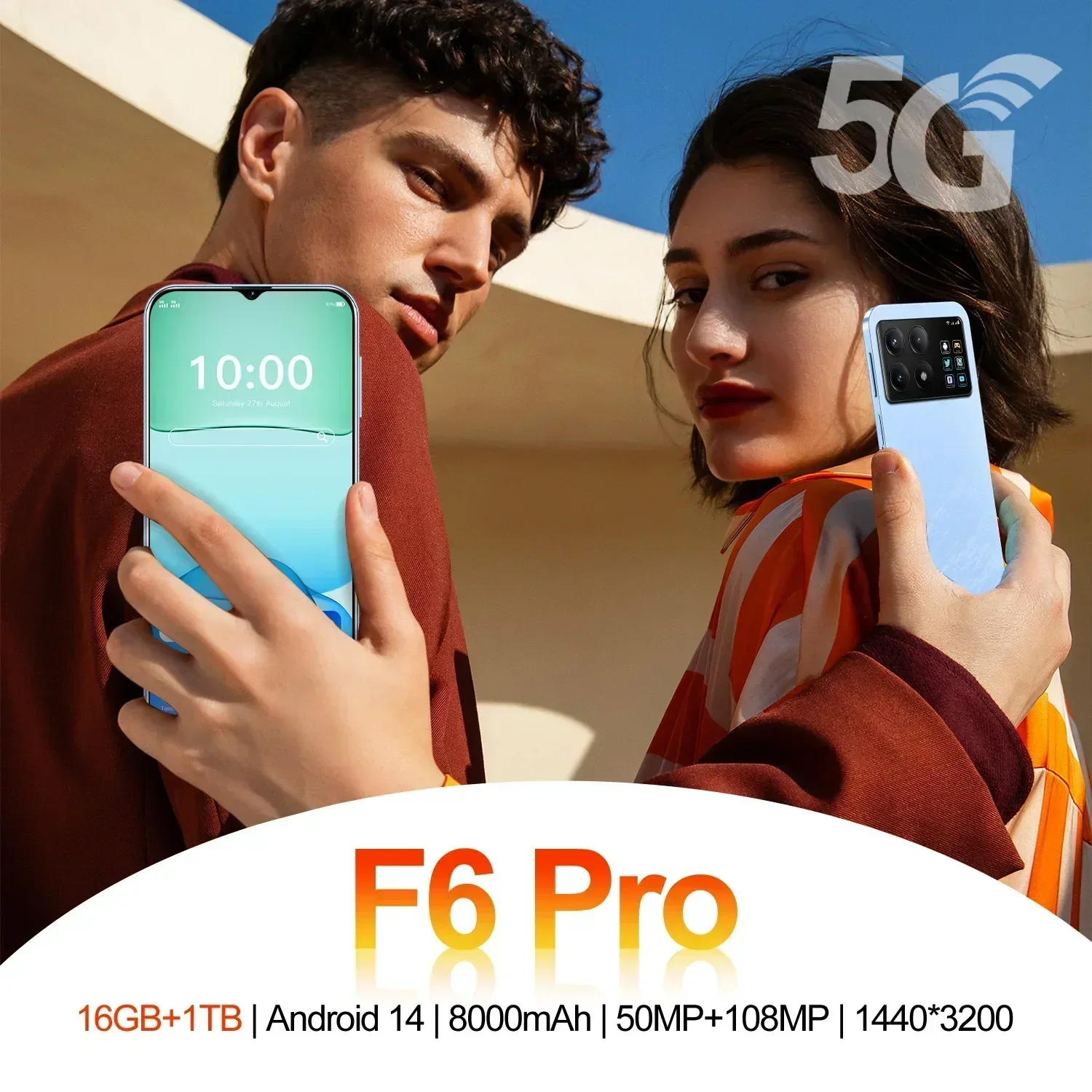 Hot Model New F6 Pro Smartphone Mobile Phone Large Screen HD Original Mobile Phone Global Version Mobile Phone Cheap S22 Ultra