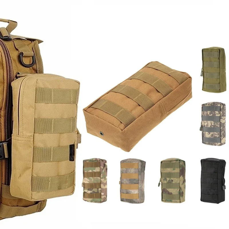 

600D Oxford Outdoor Military Tactical Bag EDC Molle Tool Zipper Waist Accessories Durable Belt Comouflage Pouch Hunting Airsoft