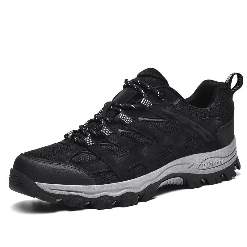 2023 Outdoor Mesh Climbing Shoes Low Cut Tactical Boots Large Size Boots Wear Resistant Hiking Shoes Synthetic Leather