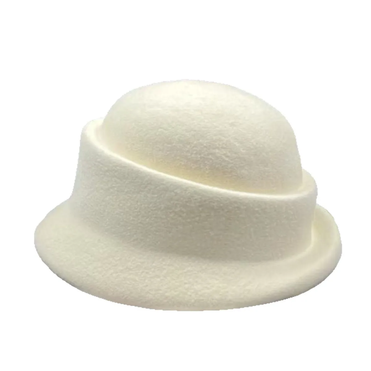 Simple Design Ivory Camel Black Bucket Hat for Women Pure Wool Felt Winter Warm Floppy Fedoras Elegant Ladies Sombreros Top Hats
