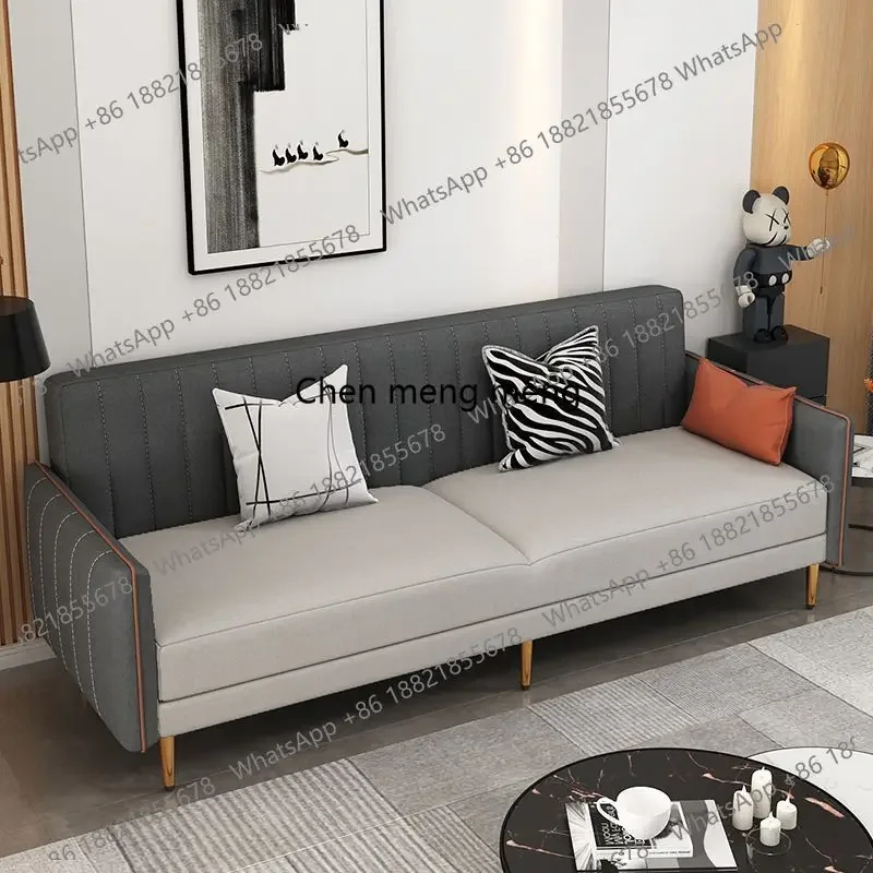 RR Customized sofa bed technology cloth dual-purpose small apartment single double living room rental house multi-function