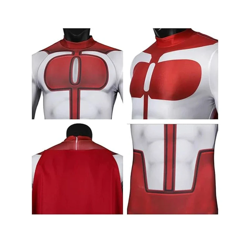 Mortal Kombat-Cosplay invincible Omni-Nolan Grayson, mono con capa, disfraz Zentai para hombre y adulto, accesorios para fiesta de Halloween 5f