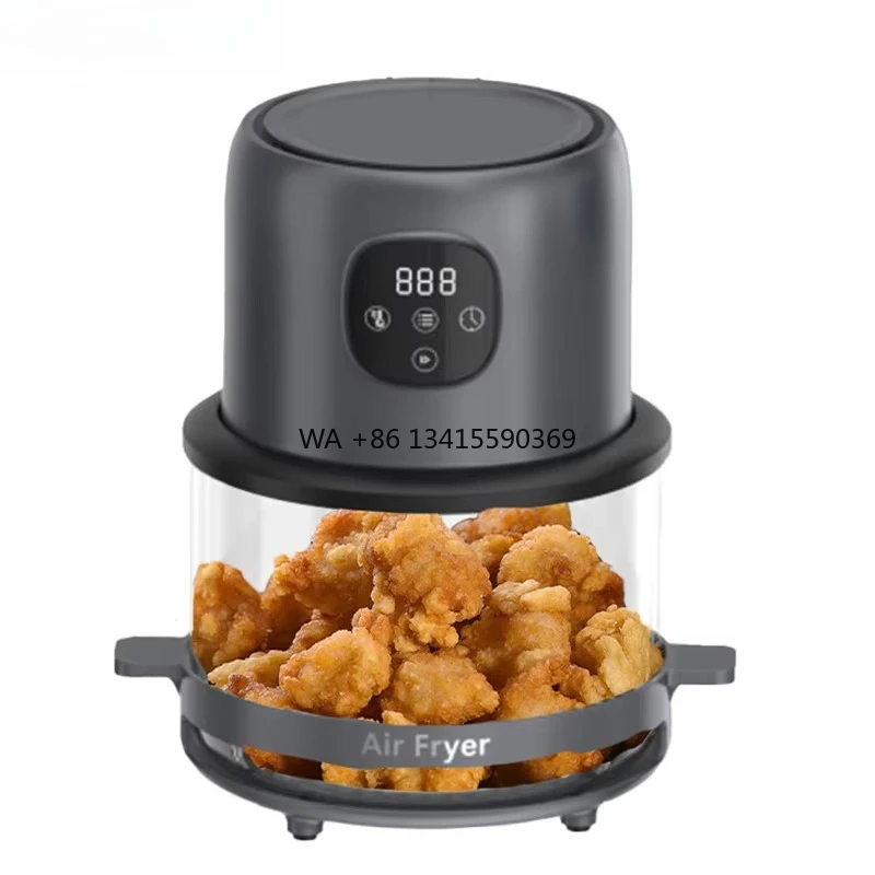 

DEWEISI Heathy Kitchen Appliance 2-in-1 Electric Round air Deep Fryer with Time