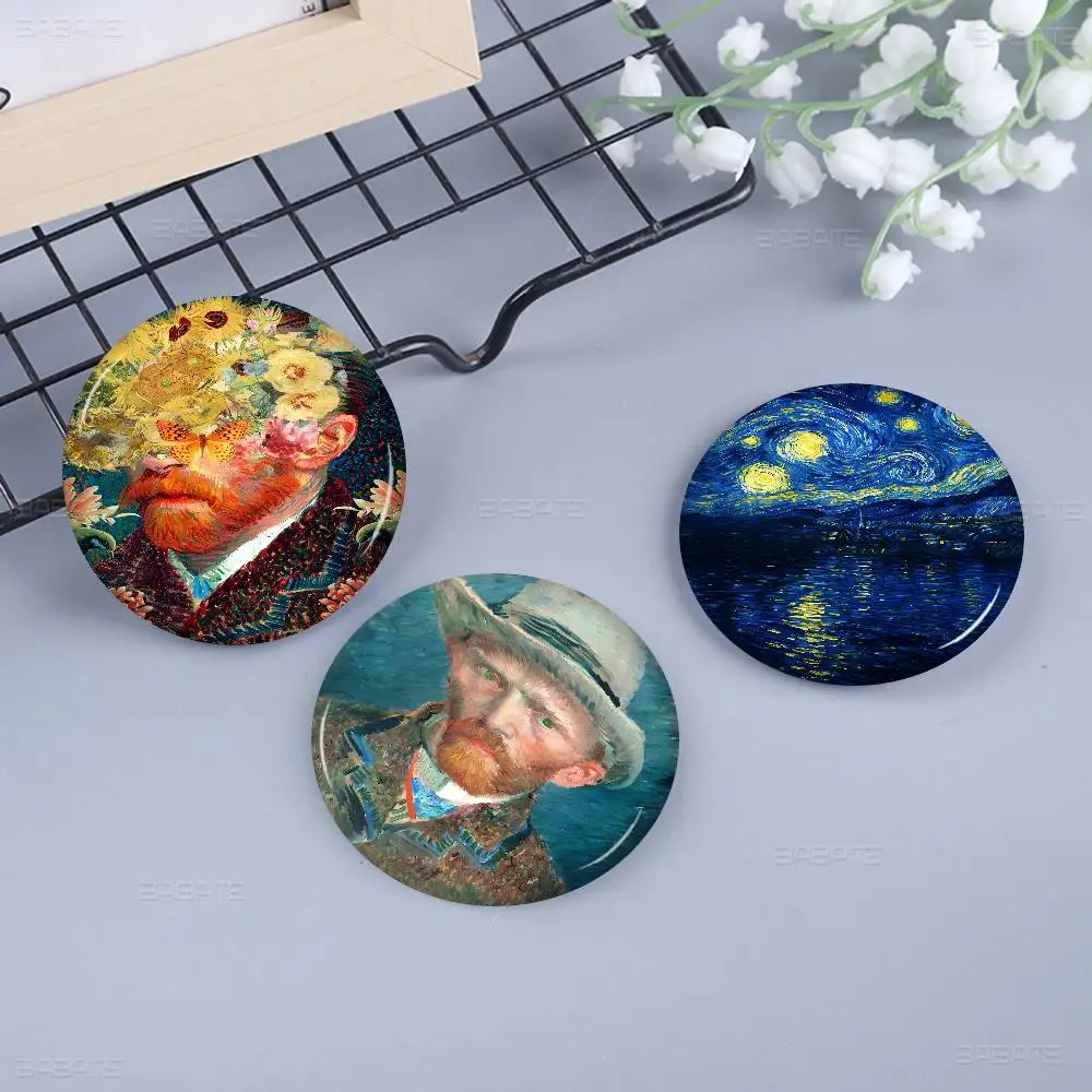 Vincent Willem van Gogh Tinplate Soft Button Pin Brooch Metal Badge Custom Jewelry Accessories Hat Bag Lapel