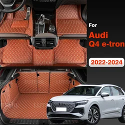 For Audi Q4 e-tron 2022 2023 2024 Car Floor Mats Cargo Liner Full coverage Car Trunk Mat Carpet Car  Interior Accessories