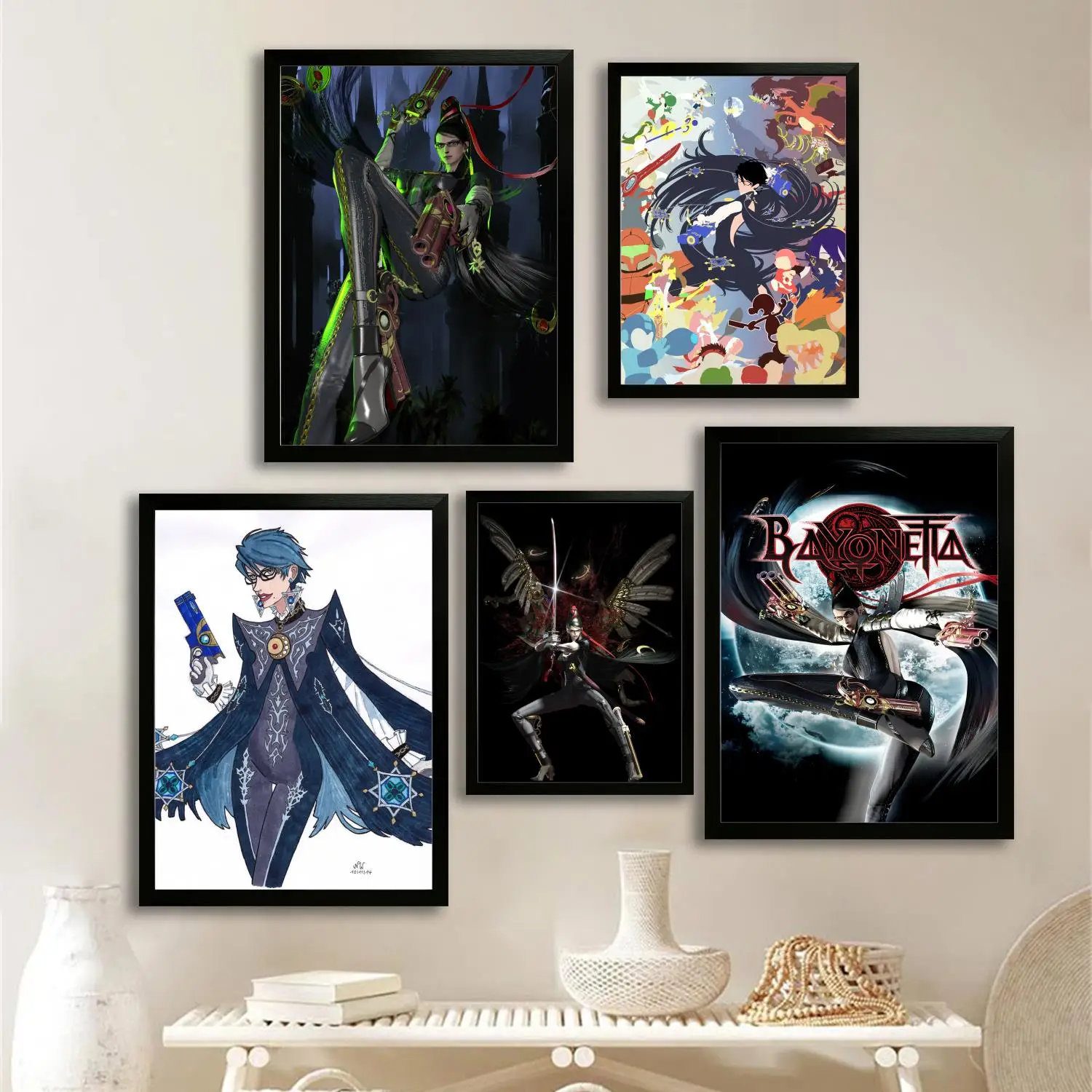 Bayonetta Video Game Canvas Art Poster, Wall Art, Picture Print, Modern Family, Bedroom Decor, Posters,Decorative painting