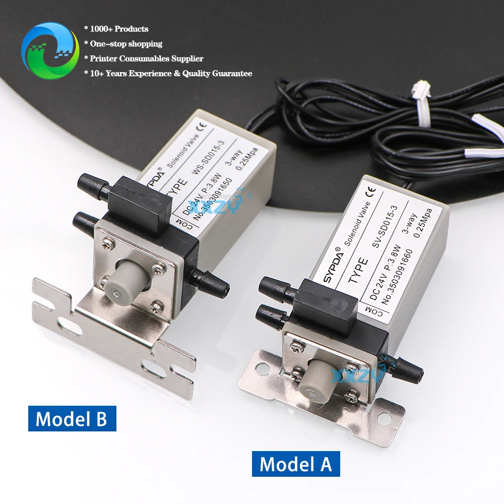 SYPDA 3-Way Electromagnetic Valve SV-SD015-3 Solenoid Valve for Solvent Printer UV Machine Air Valve