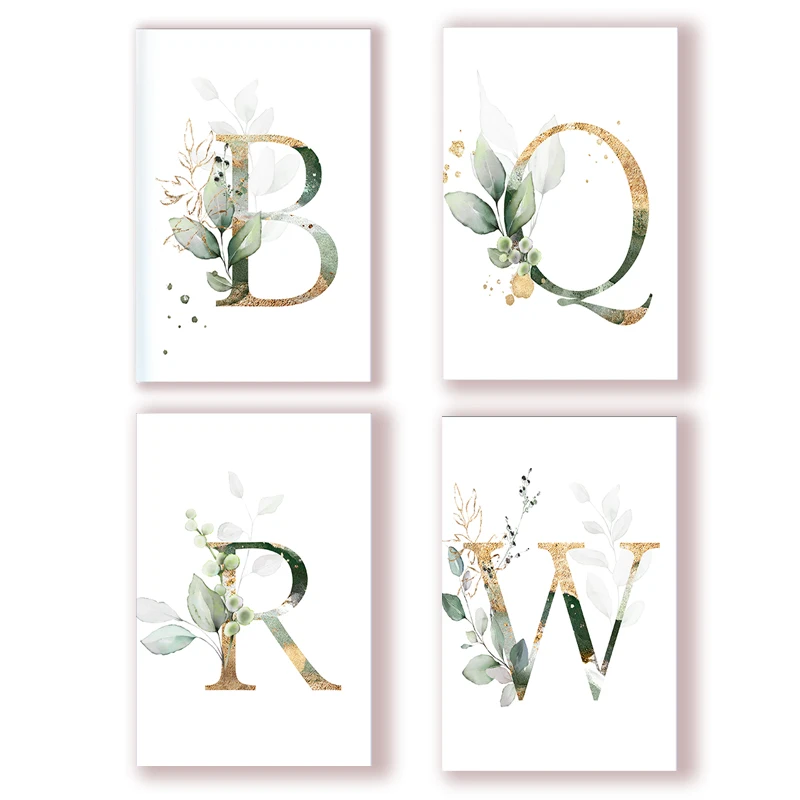 

A5 Notebook Note Book Monogram Name Initial Alphabet Letter Majuscule Letters Flower Decor Personality Art Design Personal Diary