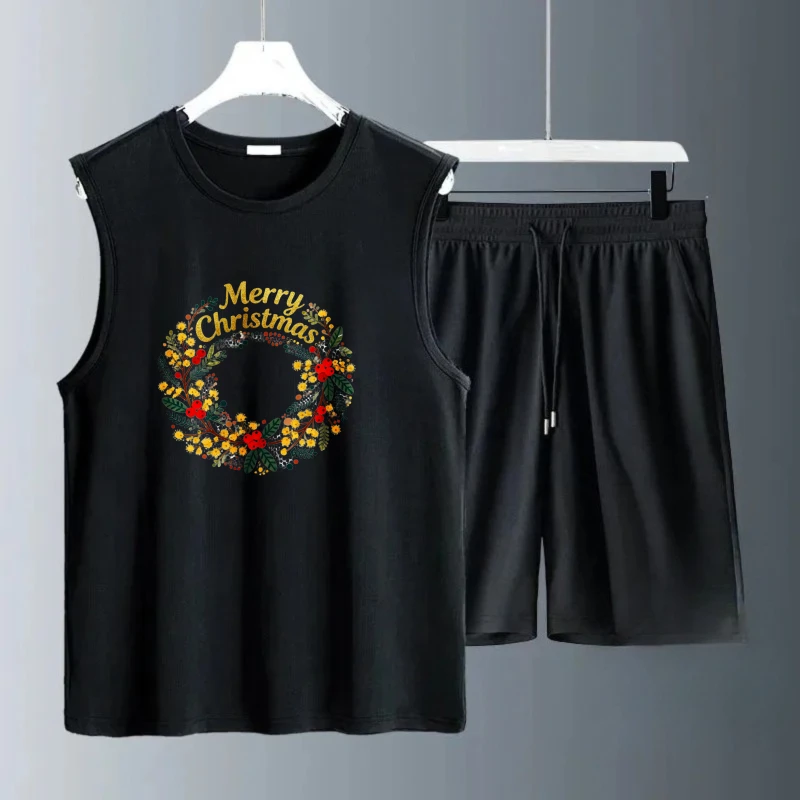 Conjuntos de regata masculina manga curta + shorts roupas masculinas summe poliéster moda respirável conjunto de roupas de futebol