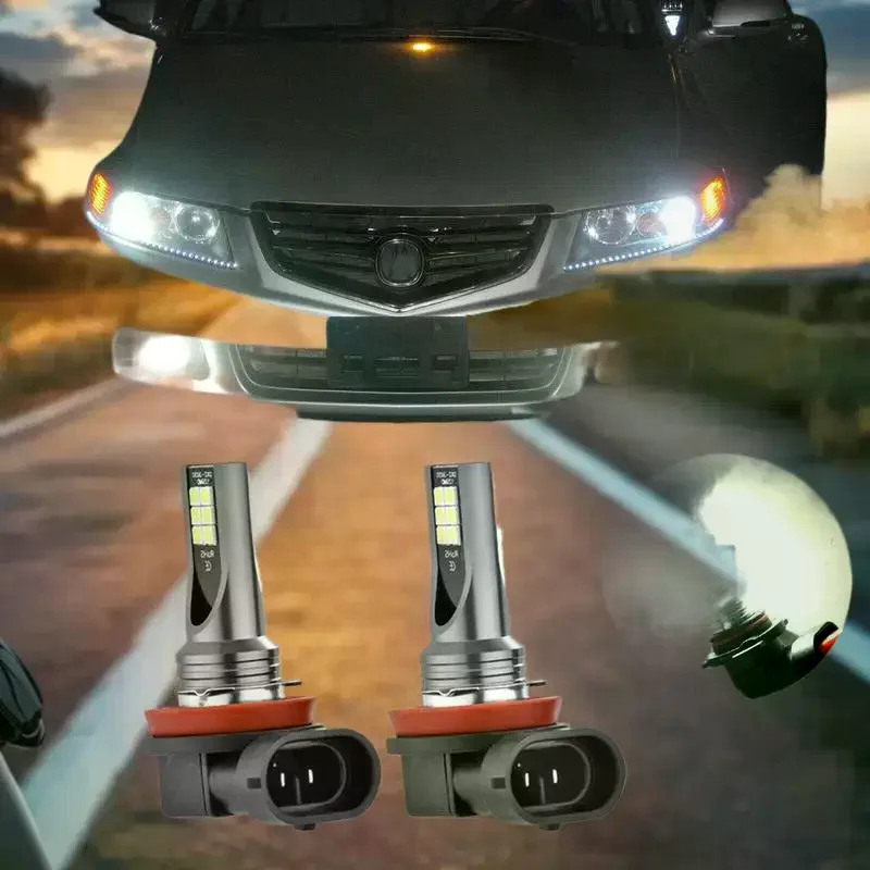 1-Pack H4, H7, H8 or H11 LED Lamp for Auto Headlights & Motorcycle, 6500K-7500K, 12-24V, 24W