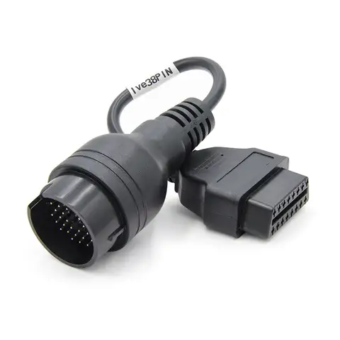 IVECO 자동차 인터페이스 케이블 obd 2 ii 진단 커넥터 iveco 38pin obd2 16pin obd obdii 커넥터 어댑터