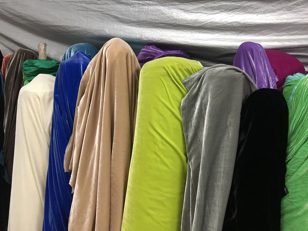 Solid Silk Velvet Designer Fabric 140 cm Wide Silk Soft Draping Textile for Matching Sets, Material for Creative Sewing