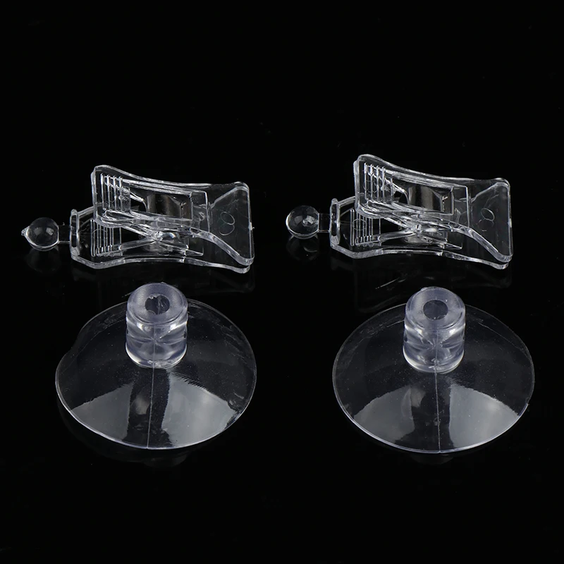 1Pc Clear Plastic Suction Cup Clip Advertising Clip Suction Cup Transparent Clip