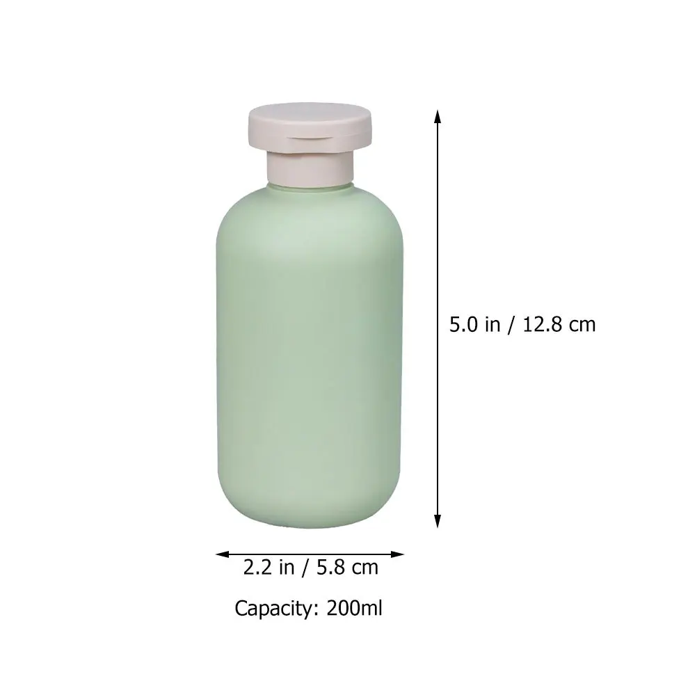 5 pz Avocado Bottiglia di Gel Doccia 200 Ml Riutilizzabile A Prova di Perdite Dispenser di Shampoo Da Viaggio Bottiglie di Balsamo Riutilizzabile Sapone Lozione