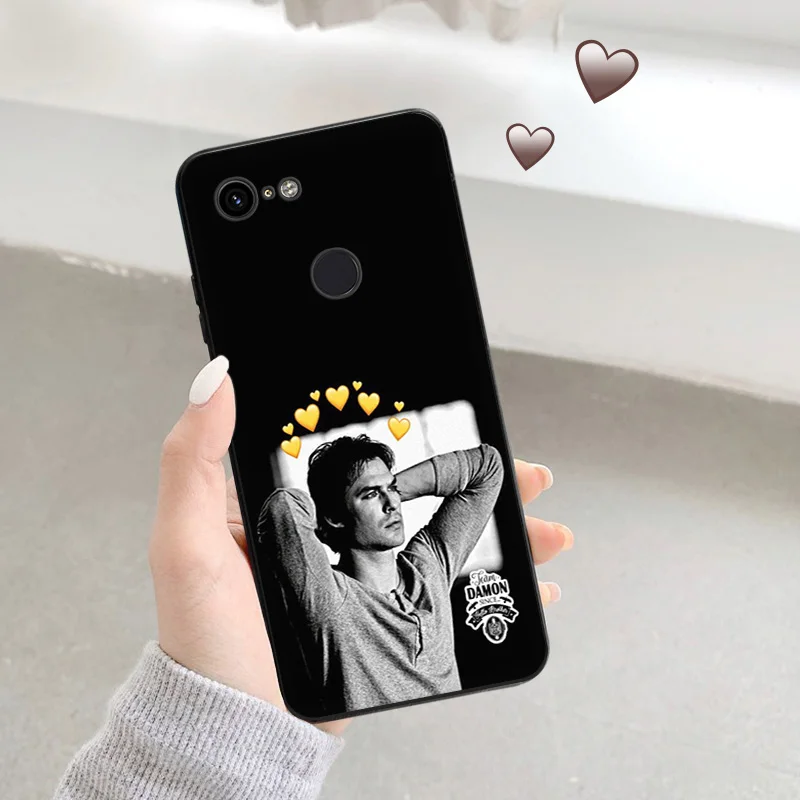 Matte Phone Case for Pixel 8 8a 7 7a 6 6a Moto Edge 20 30 40 Pro OneFusion G200 The Vampire Diaries Soft Black Cover