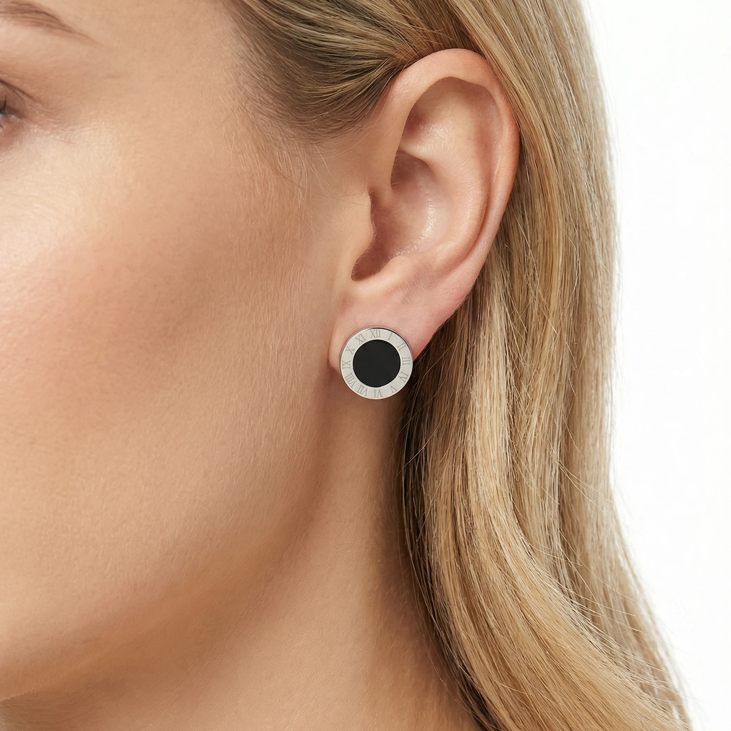 12mm Roman Numerals Earrings f - Earrings 评论和价格