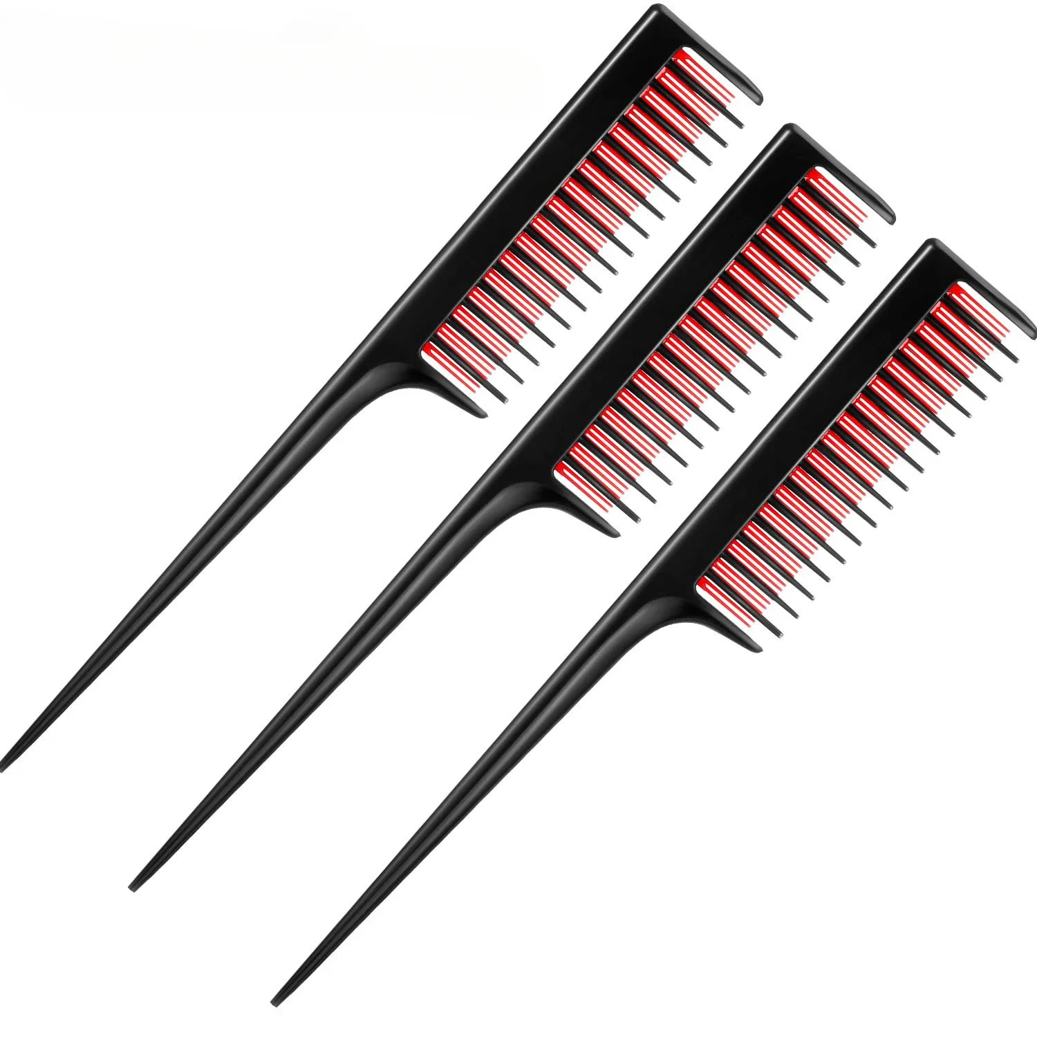 

12pcs Hair Styling Comb Set Triple Teasing Rat Tail Combs Detangling Comb Professional Barber Haircut Brush Hairdress Supplies