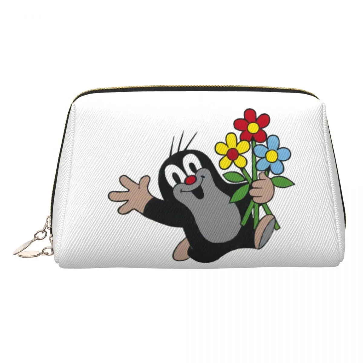 Mole Happy Krtek Women Cosmetic Bag Travel Makeup Organizer Pouch Toiletry Storage Dopp Kit Case