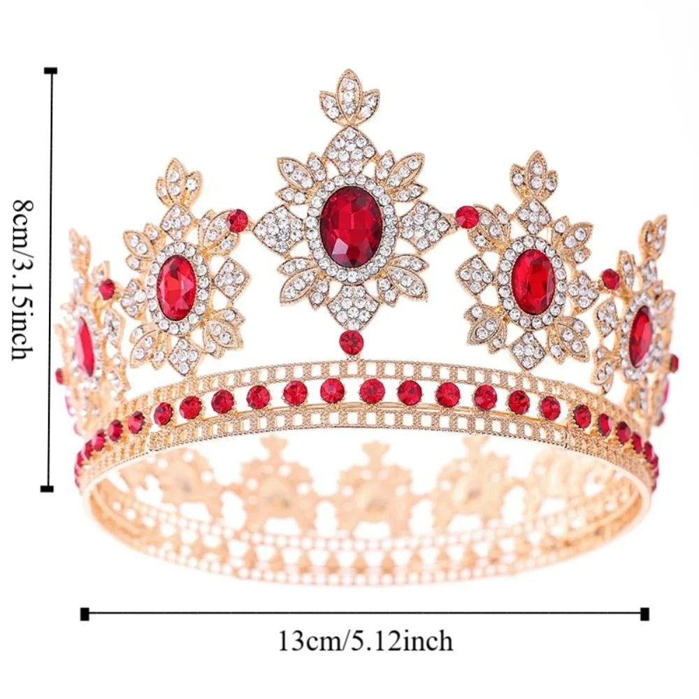 الفاخرة الباروك الملكة التيجان أنيقة تألق الزفاف رئيس ارتداء خمر المبهر النساء الشعر هوب المرحلة العروض #5