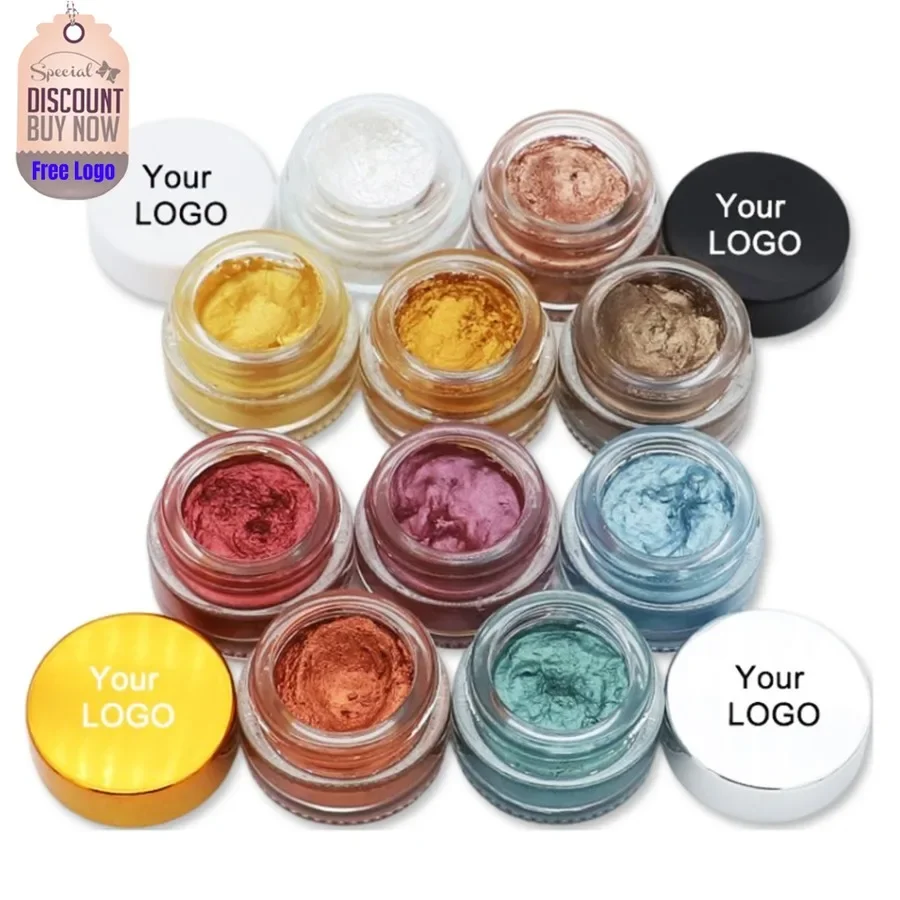 Creamy Sequin Eyeshadow Private Label Pigment Shiny Vegan Eye Shadow Cream Makeup Base Custom Wholesale