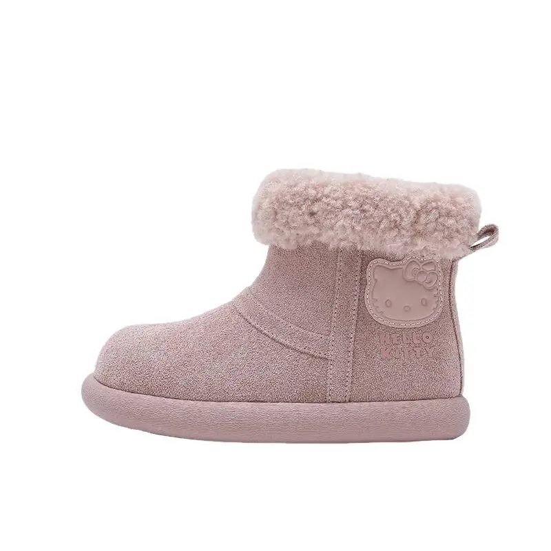 

Sanrio Hello Kitty Girl Winter Fashion Cotton Shoes Student Keep Warm Cartoon Child Fleece-Lined Leisure Snow Boots New Style